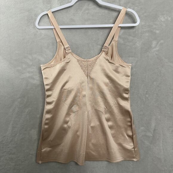 Ruby Ribbon Lace Full Support Cami 44 Beige Style #3024 Adjustable Shape Wear - Picture 6 of 14